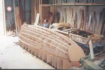 Herreshoff motor launch under construction...