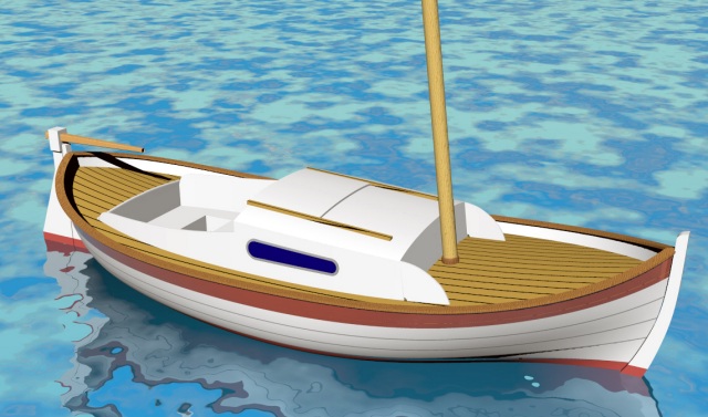La construction du prochain exemplaire commence cet hiver, et sera &eacute;quip&eacute; d'une cabine et voile latine ou au tiers.