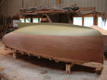 A new sail boat, designed by the marine architect Fran&ccedil;ois Vivier, who named her "Ebihen".. With a length overall of 4m50, built of mahogany strip planking on frames, witha traditional varnished finish, designed for coastal family recreation, with up to five passengers, will be launched on the second of July 2005...