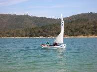 "Zen" an awesome sailing dinghy, rowable when the wind drops.